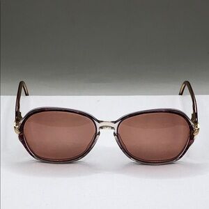 Lauren Michaels Vintage Sunglasses 53 15 Wide Fit Rose Purple Enamel Look Frame